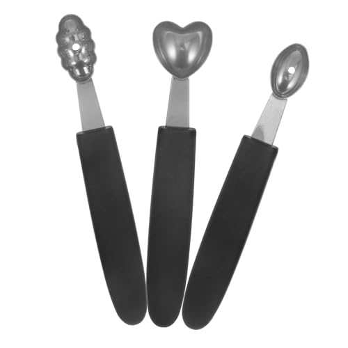 LOORGVEL 3 Stück Teiliges Edelstahl Eisportionierer mit Melonenball Ausstecher Robust Leicht zu Reinigen Vielseitig für Obstsalat und Dessert Stilvolles Küchentool für Zuhause und von LOORGVEL