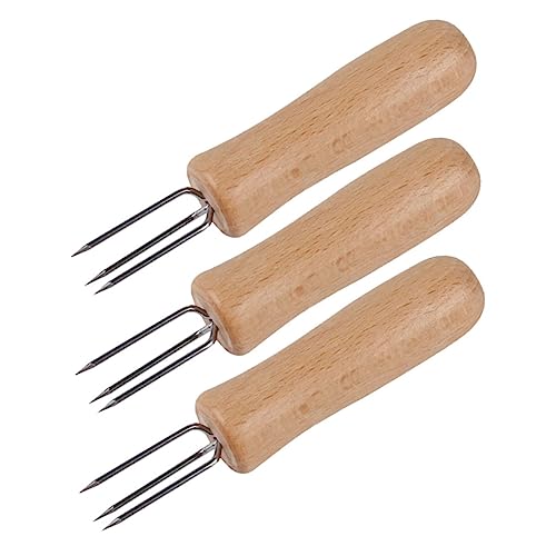 LOORGVEL 3 Stück Teiliges Edelstahl Maisgabeln mit Holzgriff Grillspieße für Corn The Cob Vielseitige Fingerfood Spieße für Obst Snacks und Gemüse Sicherer Halter für Heiße Speisen LOORGVEL 3 Stück Teiliges Edelstahl Maisgabeln mit Holzgriff Grillspieße für Corn The Cob Vielseitige Fingerfood Spieße für Obst Snacks und Gemüse Sicherer Halter für Heiße Speisen von LOORGVEL