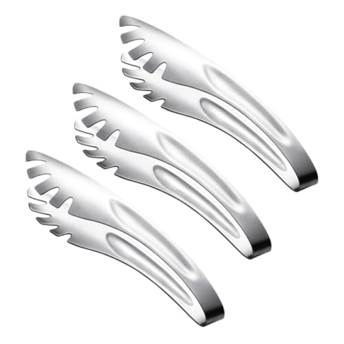 LOORGVEL 3 Stück Teiliges Edelstahl Servierzangen Spaghetti und Salatzange Rostfrei Hitzebeständig Dickwandig Leichte Küchenzange für Pasta Brot Obst und Buffet Kleine LOORGVEL 3 Stück Teiliges Edelstahl Servierzangen Spaghetti und Salatzange Rostfrei Hitzebeständig Dickwandig Leichte Küchenzange für Pasta Brot Obst und Buffet Kleine von LOORGVEL