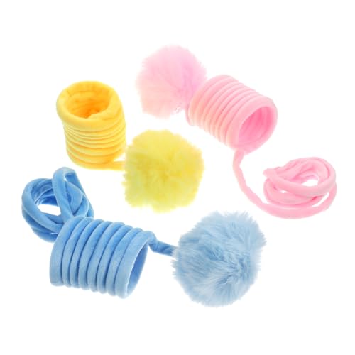 LOORGVEL 3 Stück Teiliges Katzenspielzeug mit Glocke Interaktive Kratzbälle für Wohnungskatzen Kratzfestes Indoor Beschäftigung und Krallenpflege Buntes Kätzchen Zubehör von LOORGVEL