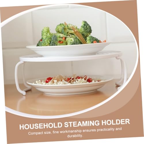 LOORGVEL 3 Stück Teiliges Mikrowellen staurack aus Hitze Kältebeständigem Abs Mehrstöckiger Küchen dämpfeinsatz für Lebensmittelerwärmung und Platzsparende Aufbewahrung von LOORGVEL