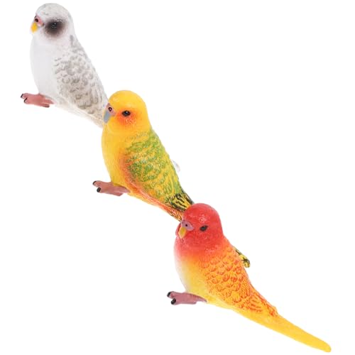 LOORGVEL 3 Stück Teiliges Set Realistische Wellensittich Modelle Lebensechte Papageienfiguren für Vogel Deko Cake Topper und Garten Dekoration Gelb Weiß Rot Gelb LOORGVEL 3 Stück Teiliges Set Realistische Wellensittich Modelle Lebensechte Papageienfiguren für Vogel Deko Cake Topper und Garten Dekoration Gelb Weiß Rot Gelb von LOORGVEL