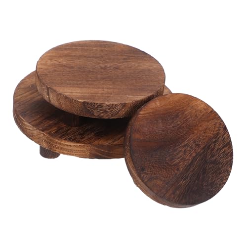 LOORGVEL 3 Stück Teiliges Set Runde Pflanzenständer Massivem Handpolierter Bonsai und Blumentopf Hocker Rustikaler Pflanzenhalter für Garten Wohnzimmer Desktop Stabile Pflanzensäule LOORGVEL 3 Stück Teiliges Set Runde Pflanzenständer Massivem Handpolierter Bonsai und Blumentopf Hocker Rustikaler Pflanzenhalter für Garten Wohnzimmer Desktop Stabile Pflanzensäule von LOORGVEL