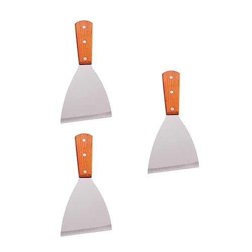 LOORGVEL 3 Stück Teiliges Steak Spachtel mit Ergonomischem Holzgriff Rostfreiem Vielseitig für Bbq Pfannkuchen Pizza und Teppanyaki Rutschfest und Leicht zu Reinigen LOORGVEL 3 Stück Teiliges Steak Spachtel mit Ergonomischem Holzgriff Rostfreiem Vielseitig für Bbq Pfannkuchen Pizza und Teppanyaki Rutschfest und Leicht zu Reinigen von LOORGVEL