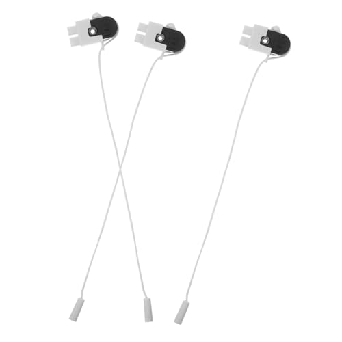 LOORGVEL 3 Stück Teiliges Zugschalter aus PC und Einfache Installation Langlebig und Austauschbar Geeignet für Badezimmerlampen mit Zugkordel Kompatibel mit Wandlampen und Deckenleuchten von LOORGVEL