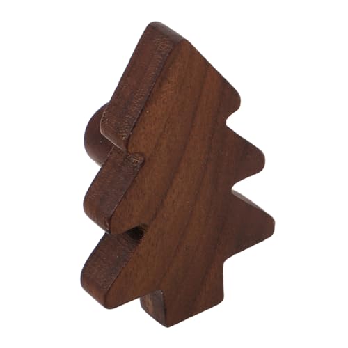 LOORGVEL 3 Stück Weihnachtsbaum Holzgriffe Schubladenknöpfe für Kommoden und Schränke Kinderzimmer Deko Natürliche Holzknöpfe Sicher Passend Festliches Design von LOORGVEL