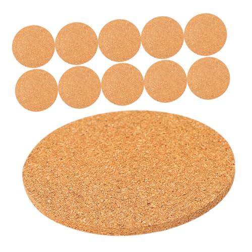 LOORGVEL 30 Stück Teiliges Korkuntersetzer Rund Hitzebeständig und Saugfähig Natürlicher Kork Schützend für Heiße Tassen und Gläser Einfache Reinigung Stilvolle von LOORGVEL