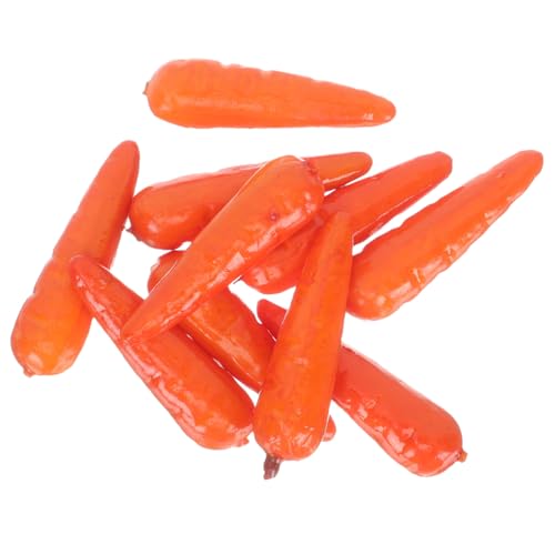 LOORGVEL 30 Stück Teiliges Mini Karotten aus Schaumstoff Realistisch Simulierte Leichte Deko Möhren für Bastelprojekte Party und Kreative Geburtstagsdekoration Langlebige Künstliche Gemüse von LOORGVEL