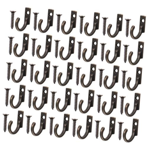 LOORGVEL 30 Stück Teiliges Retro Wandhaken Legierung Kleine Handtuch Badezimmerschrankhaken Rostfrei Einfach zu Montieren für Schlüssel Taschen Hüte Vielseitig für Bad Küche Schlafzimmer von LOORGVEL
