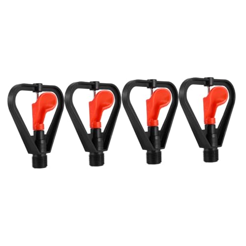 LOORGVEL 4 STÜCKE Teiliges Drehbare Automatische Sprühdüse Sprinkler Bewässerung für Garten und Topfpflanzen Kunststoff Wassersparender Gartensprenger Einfache Installation und Langlebig von LOORGVEL
