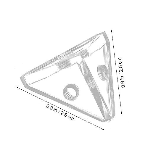 LOORGVEL 4 Sätze Transparente Acryl Eckwinkel Dreieckige Verbindung Halterung für Acrylplatten Stabile Langlebige Eckverbinder mit Gewindebohrung Inkl Schrauben Geeignet für Acrylboxen und von LOORGVEL