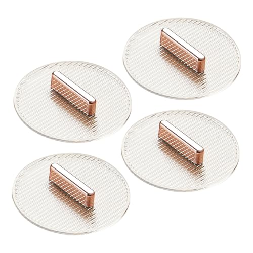 LOORGVEL 4 Stck Selbstklebende Transparente Möbelgriffe für Schränke und Teiliges Robustes Kunststoffmaterial Einfach zu Montieren für Glas und Schiebetüren Vielseitig Einsetzbar von LOORGVEL