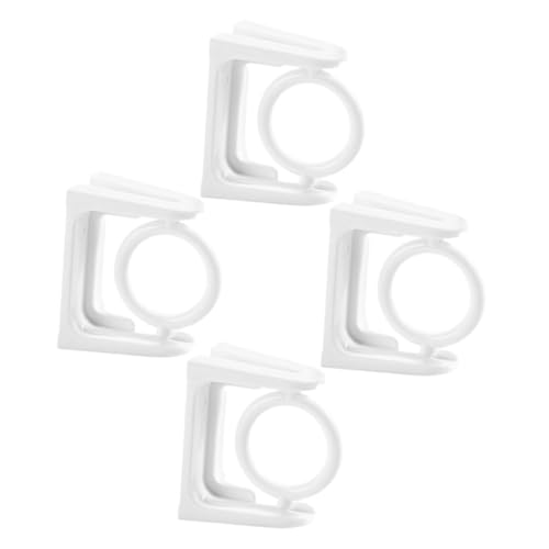 LOORGVEL 4 Stck Teiliges Drehbare Duschvorhanghalter Wandhalterung mit Stabilem Nagelfreiem Design Vielseitig für Badezimmer Einfache Montage Flexible Gardinenstangenhaken für Handtücher von LOORGVEL