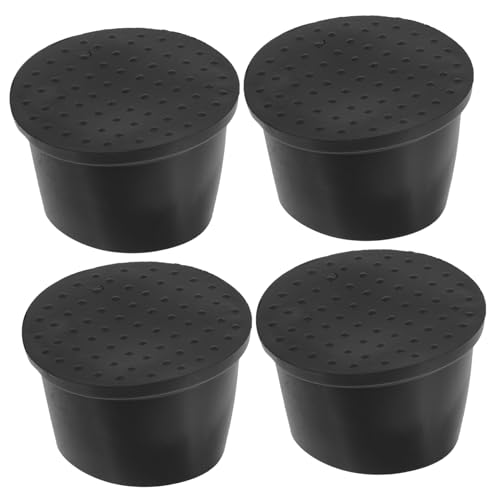 LOORGVEL 4 Stck Teiliges Runde Gummi Caster Cups mit Rutschfestem Design Kratzfest Leichter Schutz für Möbelrollen Geräuscharm Stabile Möbeluntersetzer für Stühle Sofas Betten Bodenschutz von LOORGVEL