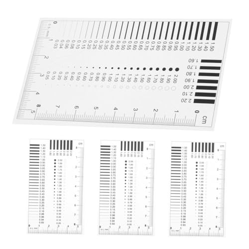 LOORGVEL 4 Stk. Teiliges Crack Inspection Tool Transparentes Multifunktionales Film für Präzise Riss und Durchmesserfehler Messung Leicht und Tragbar für Qualitätskontrolle und LOORGVEL 4 Stk. Teiliges Crack Inspection Tool Transparentes Multifunktionales Film für Präzise Riss und Durchmesserfehler Messung Leicht und Tragbar für Qualitätskontrolle und von LOORGVEL
