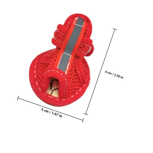 LOORGVEL 4 Stück Atmungsaktive Hundeschuhe mit Rutschfester Sohle Verstellbar Leichter Schutz für Kleine Welpenpfoten Komfortable Robuste Mesh Sommerschuhe für Haustiere LOORGVEL 4 Stück Atmungsaktive Hundeschuhe mit Rutschfester Sohle Verstellbar Leichter Schutz für Kleine Welpenpfoten Komfortable Robuste Mesh Sommerschuhe für Haustiere von LOORGVEL