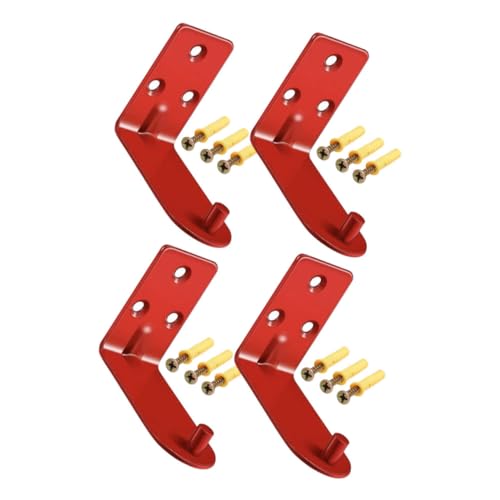 LOORGVEL 4 Stück Feuerlöscherhalterung Set Wandmontage Haken für Feuerlöscher Robuster Halter für Zuhause Büro und Industrie Einfache Installation Platzsparendes Design Langlebige von LOORGVEL