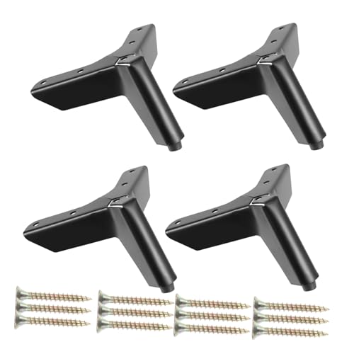 LOORGVEL 4 Stück Matte Schwarze Möbelfüße aus Metall Stabile Möbelbeine mit Hoher Tragkraft Schräg Konisches Design für Sofa Schrank Couchtisch Langlebige Unterstützung LOORGVEL 4 Stück Matte Schwarze Möbelfüße aus Metall Stabile Möbelbeine mit Hoher Tragkraft Schräg Konisches Design für Sofa Schrank Couchtisch Langlebige Unterstützung von LOORGVEL