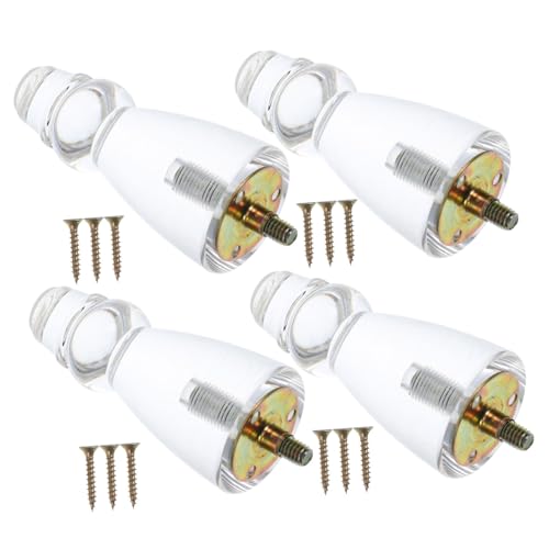 LOORGVEL 4 Stück Möbelbeine Ersatz Sofafuß Transparent Langlebig Stabil Vielseitig für Schrank Kommode Bett DIY Möbelstützen Einfach Montierbar LOORGVEL 4 Stück Möbelbeine Ersatz Sofafuß Transparent Langlebig Stabil Vielseitig für Schrank Kommode Bett DIY Möbelstützen Einfach Montierbar von LOORGVEL
