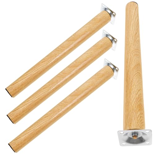 LOORGVEL 4 Stück Möbelfüße Rund Goldfarben Stabile Schrank Sofabeine aus Robustem Material mit Hoher Tragkraft für Kommode Tisch und Stuhl Ersatzfüße von LOORGVEL