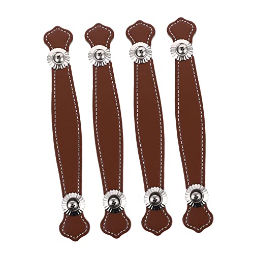 LOORGVEL 4 Stück Praktische Langlebige Koffer Möbelschubladengriffe aus Hochwertigem Kunstleder Feine Verarbeitung mit Kreativem Zinklegierungsdesign Glatte Oberfläche Lochabstand Rotbraun LOORGVEL 4 Stück Praktische Langlebige Koffer Möbelschubladengriffe aus Hochwertigem Kunstleder Feine Verarbeitung mit Kreativem Zinklegierungsdesign Glatte Oberfläche Lochabstand Rotbraun von LOORGVEL