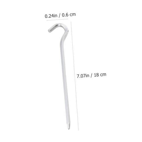 LOORGVEL 4 Stück Robuste Zeltheringe aus Aluminiumlegierung Langlebige Erdanker für Camping Strand Garten Multifunktional für Zelte Spielgeräte Zaunbefestigung Wiederverwendbar und Einfach von LOORGVEL
