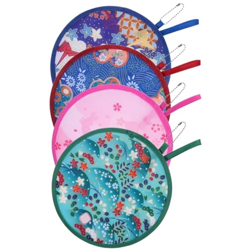 LOORGVEL 4 Stück Runder Lüfter runde faltbare Ventilatoren Faltventilatoren, Handventilatoren Handventilator faltbar Handventilatoren faltbar Faltbarer Lüfter Handheld Small Polyestertuch LOORGVEL 4 Stück Runder Lüfter runde faltbare Ventilatoren Faltventilatoren, Handventilatoren Handventilator faltbar Handventilatoren faltbar Faltbarer Lüfter Handheld Small Polyestertuch von LOORGVEL