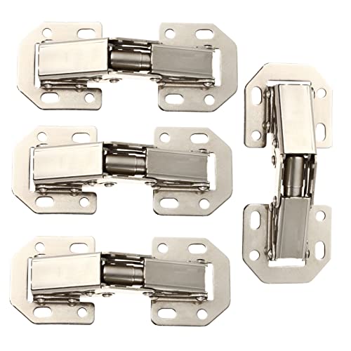 LOORGVEL 4 Stück Schranktürscharniere mit Schrauben Robuste Türscharnier für Küchenschränke und Möbel Installieren Hochfest und Langlebig von LOORGVEL