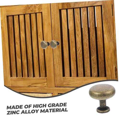 LOORGVEL 4 Stück Teiliges Antike Schrankgriffe aus Hochwertiger Zinklegierung Runde Möbelknöpfe für Kommoden Kleiderschränke und Küchenschränke Rostfrei Langlebig Einfache Montage von LOORGVEL