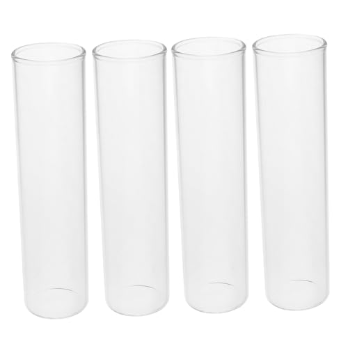 LOORGVEL 4 Stück Teiliges Glas Reagenzglas Vase mit Ständer Klare Hydroponik Propagation Station für Zimmerpflanzen Moderne Deko Vase für Blumen und Grünpflanzen Stilvolles Wohnaccessoire von LOORGVEL