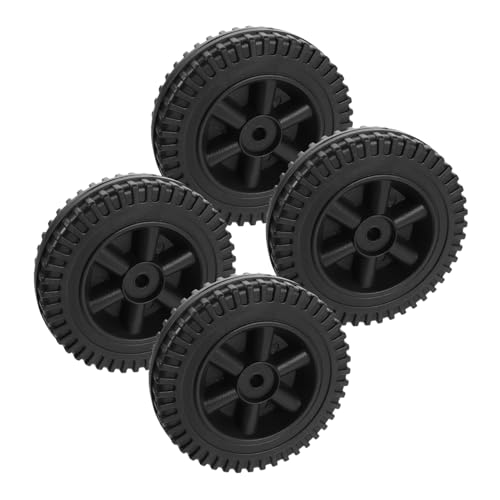 LOORGVEL 4 Stück Teiliges Grillräder Schwarz aus Langlebigem Blasform Kunststoff Stabile Lenkrollen für Bbq Grillwagen Einfache für Outdoor Grill und Camping von LOORGVEL
