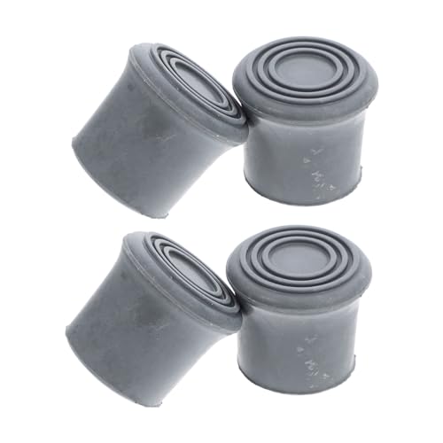 LOORGVEL 4 Stück Teiliges Gummifüße Ersatz für Duschstuhl Stuhlbeine Rutschfest Robust Kompatibel mit Toilettenstuhl Badhocker Gehstock von LOORGVEL