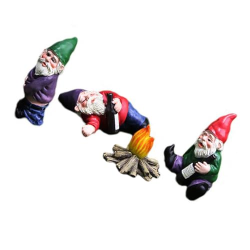 LOORGVEL 4 Stück Teiliges Kleine Gartenzwerge aus Resin Lustige Gartenzwerg Figuren mit Glatter Oberfläche Wetterfeste Garten Deko für Rasen Terrasse und Innenräume Niedliche Garten LOORGVEL 4 Stück Teiliges Kleine Gartenzwerge aus Resin Lustige Gartenzwerg Figuren mit Glatter Oberfläche Wetterfeste Garten Deko für Rasen Terrasse und Innenräume Niedliche Garten von LOORGVEL