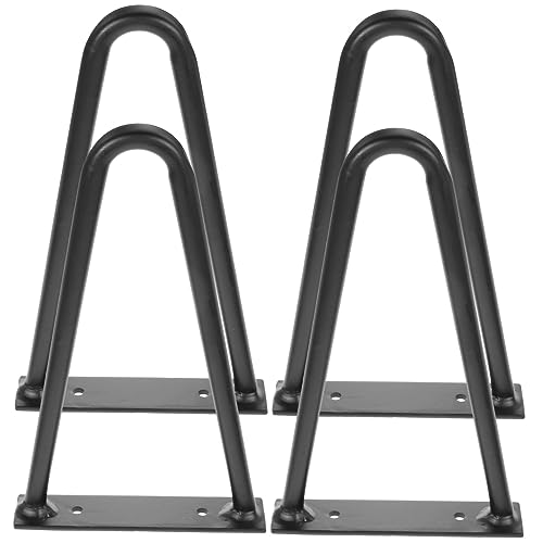 LOORGVEL 4 Stück Teiliges Metall Tischbeine Hairpin Design Höhe Stabile Rostfreie Möbelfüße für Schreibtisch Couchtisch DIY Möbel Einfache Montage Modernes Finish von LOORGVEL