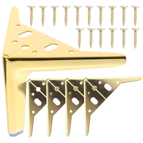 LOORGVEL 4 Stück Teiliges Möbelstützfüße aus Stahl Dreieckige Möbelfüße für Kommode Sofa und Schrank Rostfrei Hohe Tragkraft Langlebige Ersatzbeine für Möbel Vielseitig Einsetzbar von LOORGVEL