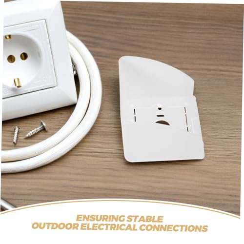 LOORGVEL 4 Stück Teiliges Outdoor Steckdosenschutz Wind Regenschutz für Außensteckdosen Weiß Schnelle Montage Wetterfester Steckdosenabdeckung von LOORGVEL