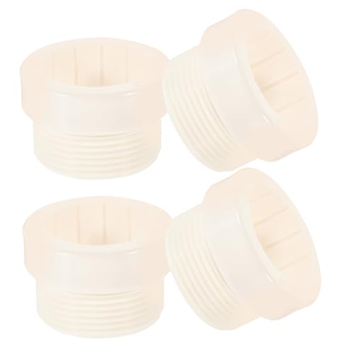 LOORGVEL 4 Stück Teiliges Poolschirm Gewindeadapter Außendurchmesser Einsatzhülse Schirmstangenadapter Wetterbeständig für Pool und Strand Weiß von LOORGVEL