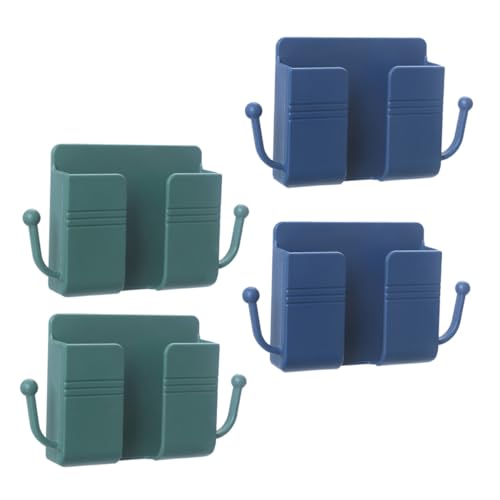 LOORGVEL 4 Stück Teiliges Selbstklebendes Wand Organizer Multifunktionale Aufbewahrungsbox für Fernbedienung Handy Ladestation und Kabel ohne Bohren Abnehmbar Geeignet für Schlafzimmer und von LOORGVEL