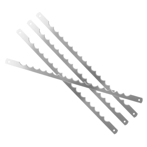 LOORGVEL 4 Stück Teiliges Toastmaschinen Messer Gezahnt Brot Schneidklingen Ersatz für Brotschneider mit Serrierter Schnittkante Kompatibel Vielseitig für Haushalt und Bäckerei von LOORGVEL