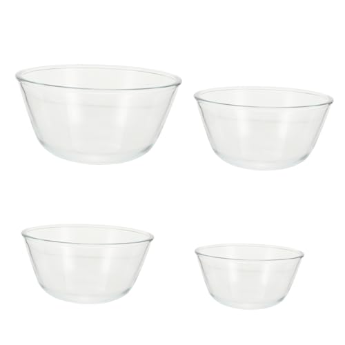 LOORGVEL 4 Stück Teiliges Transparente Glasschüsseln Multifunktionale Salat Obstschalen Klare Rührschalen mit Glattem Rand für Küche Buffet und Snacks zu Hause Restaurant LOORGVEL 4 Stück Teiliges Transparente Glasschüsseln Multifunktionale Salat Obstschalen Klare Rührschalen mit Glattem Rand für Küche Buffet und Snacks zu Hause Restaurant von LOORGVEL