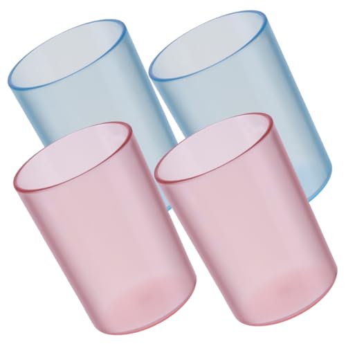 LOORGVEL 4 Stück Teiliges Transparente Wiederverwendbare Badezimmer Becher für Zahnbürsten Mundspülung und Trinkwasser Bpa frei Pflegeleicht für Blau LOORGVEL 4 Stück Teiliges Transparente Wiederverwendbare Badezimmer Becher für Zahnbürsten Mundspülung und Trinkwasser Bpa frei Pflegeleicht für Blau von LOORGVEL