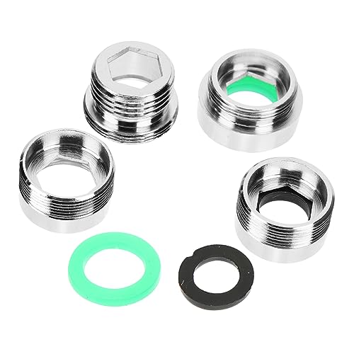 LOORGVEL 4 Stück Teiliges Wasserhahn Aadapter Kupfer für Küchenspülen Kompatibel mit Standard Aeratoren für Sprühköpfe Wasserfilter und Gartenschläuche von LOORGVEL