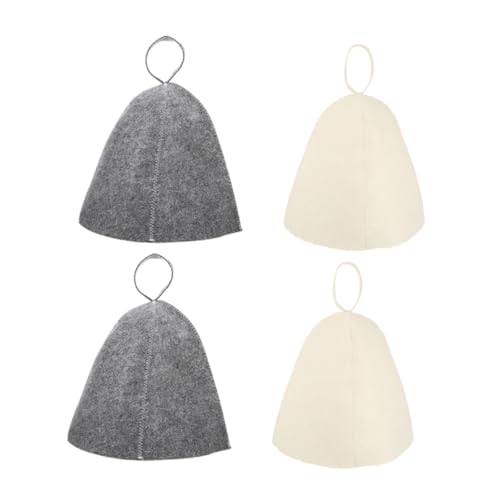 LOORGVEL 4 Stück Verdickte Filz Sauna Hüte Teiliges Weiß Saunahut mit Feuchtigkeitsaufnahme Atmungsaktiv und Tragbar Unisex Kopfschutz für Sauna und Dampfbad LOORGVEL 4 Stück Verdickte Filz Sauna Hüte Teiliges Weiß Saunahut mit Feuchtigkeitsaufnahme Atmungsaktiv und Tragbar Unisex Kopfschutz für Sauna und Dampfbad von LOORGVEL
