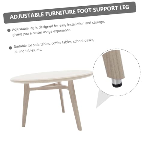 LOORGVEL 4 Stück Verstellbare Möbelbeine Runde Verstellbare Möbelfüße für Schränke Tische Stühle und Kommoden rutschfest und Einfach zu Montieren Höhe von LOORGVEL