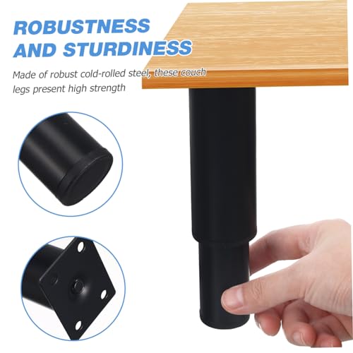LOORGVEL 4 Stück Verstellbare Möbelfüße Schwarzem Kaltgewalztem Stahl Höhenverstellbar rutschfest und Geräuschdämpfend Möbelbeine für Schrank Bett Sofa Einfache Montage und Stabile LOORGVEL 4 Stück Verstellbare Möbelfüße Schwarzem Kaltgewalztem Stahl Höhenverstellbar rutschfest und Geräuschdämpfend Möbelbeine für Schrank Bett Sofa Einfache Montage und Stabile von LOORGVEL