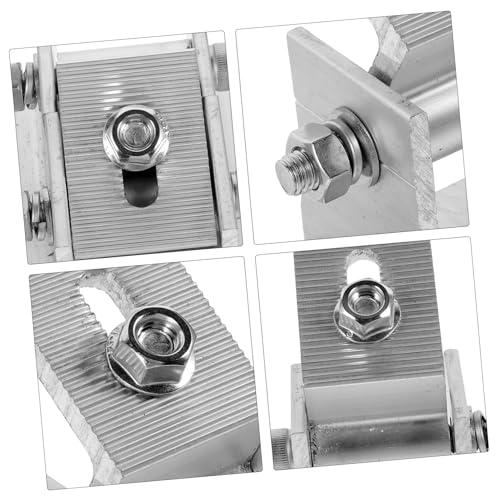 LOORGVEL 4 Stück Verstellbare Solarpanel Montagehalterung Teiliges Aluminium mit Frontfuß Halterungen Neigbarer Solarpanel Halter für Stabile Langlebige Befestigung bei Verschiedenen von LOORGVEL