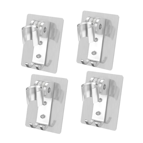 LOORGVEL 4 Stück Verstellbarer Duschkopfhalter Aluminium mit Starkem Klebepad Ohne Bohren Wandhalterung für Handbrause Teiliges Für Badezimmer Einstellbar Höhe und Winkel LOORGVEL 4 Stück Verstellbarer Duschkopfhalter Aluminium mit Starkem Klebepad Ohne Bohren Wandhalterung für Handbrause Teiliges Für Badezimmer Einstellbar Höhe und Winkel von LOORGVEL