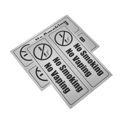 LOORGVEL 4 Teiliges No Smoking PVC Aufkleber Selbstklebend Langlebig für Büro Geschäft und Gemeinschaftsbereiche Minimalistisches Design Rauchverboten Hinweis Schilder LOORGVEL 4 Teiliges No Smoking PVC Aufkleber Selbstklebend Langlebig für Büro Geschäft und Gemeinschaftsbereiche Minimalistisches Design Rauchverboten Hinweis Schilder von LOORGVEL