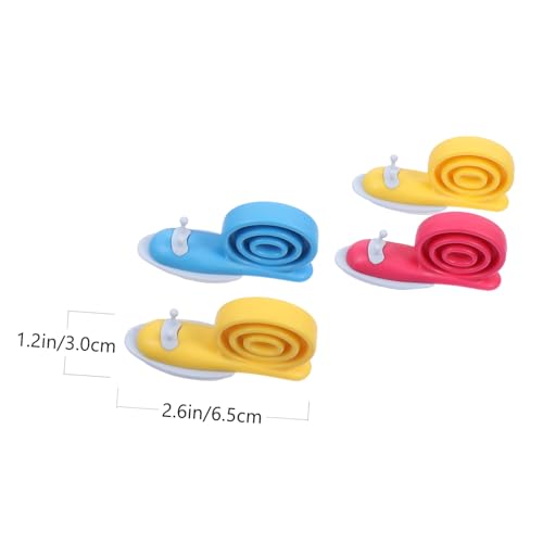 LOORGVEL 4 Teiliges Türstopper Flexiblem Kunststoff Niedliche Schneckenform Rutschfeste Türkeile für Kinderzimmer Bunte Farben Sicherer Schutz gegen Zugluft und von LOORGVEL