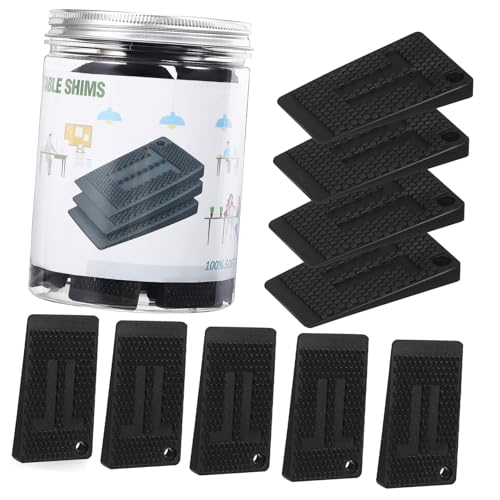 LOORGVEL 40 Stück Teiliges Möbel Kunststoff winkelkeile Flexible Ausgleichsplättchen für Tischbeine Schränke Betten und Regalsysteme rutschfest Bodenschonend Einfach zu Montieren von LOORGVEL